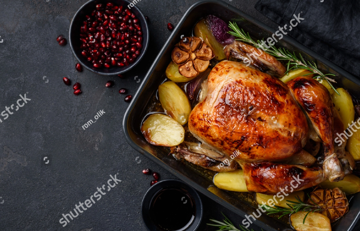 Roast Chicken With Pomegranate